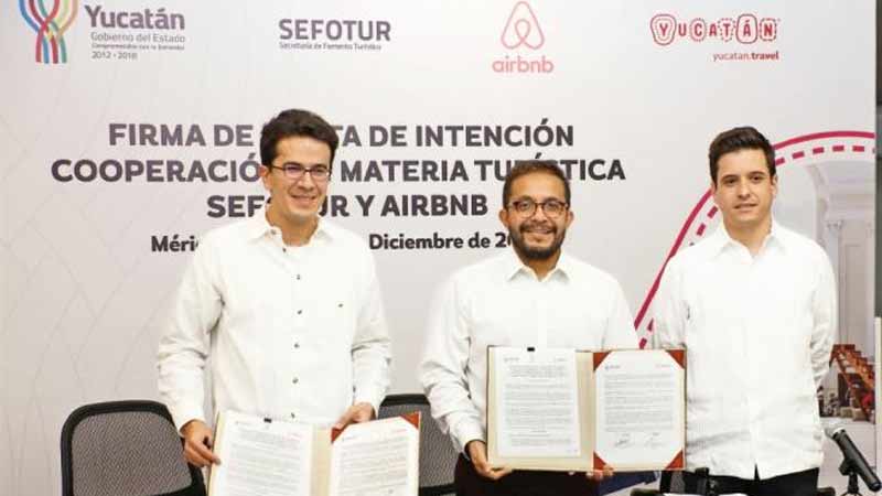 Yucatán y Airbnb firman acuerdo en materia turística