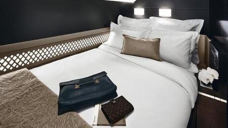 El avión de pasajeros más lujoso: una suite con cama, baño y mayordomo