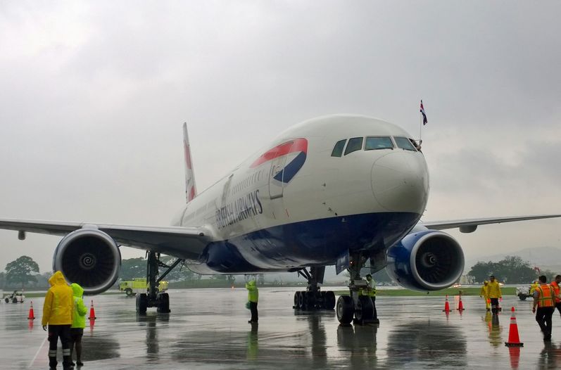 Llega a Costa Rica primer vuelo de British Airways