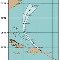 Tormenta tropical Bertha, cerca de República Dominicana