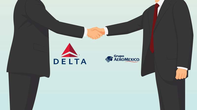 Aeroméxico y Delta anuncian alianza transfronteriza entre México y EE.UU.