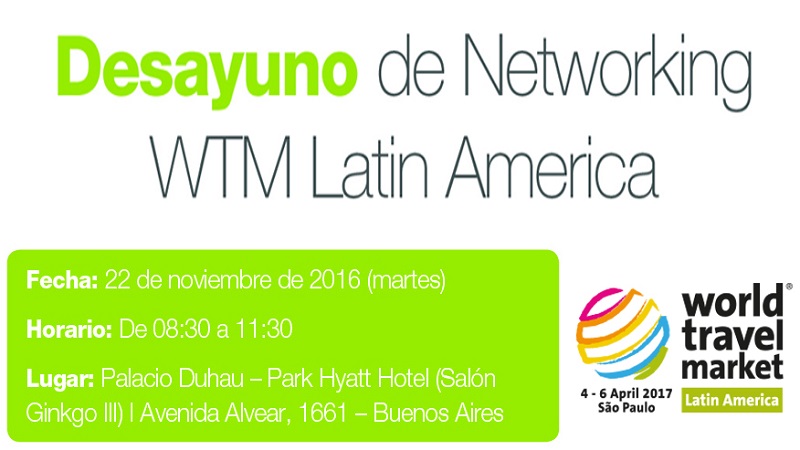 WTM Latin America invita a desayuno de networking en Buenos Aires