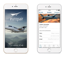 Con la nueva app "Europair Jet"  podrá contratar vuelos privados