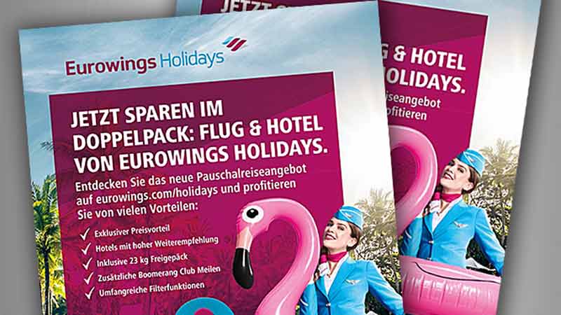 ‘Eurowings Holidays’, nuevos paquetes turísticos con más de 15.000 hoteles