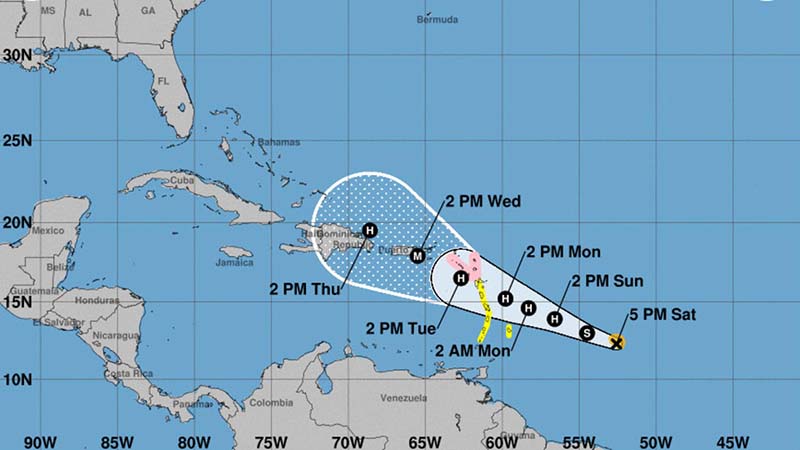 María ya es categoría 2 y afectará a las islas del Caribe