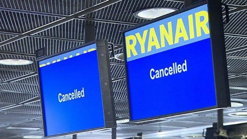 Ryanair cancela el 12 por ciento de sus vuelos europeos por huelga