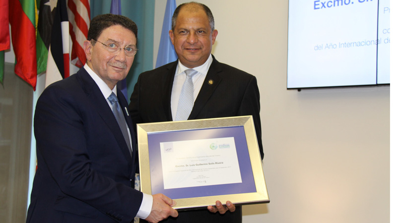 Nombran a presidente de Costa Rica embajador de la OMT