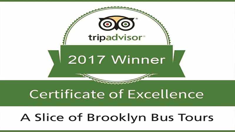 Recibe A Slice of Brooklyn Bus Tours, premio a la excelencia de TripAdvisor