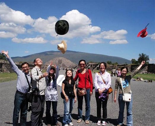 Aumentan arribos de turistas chinos a México
