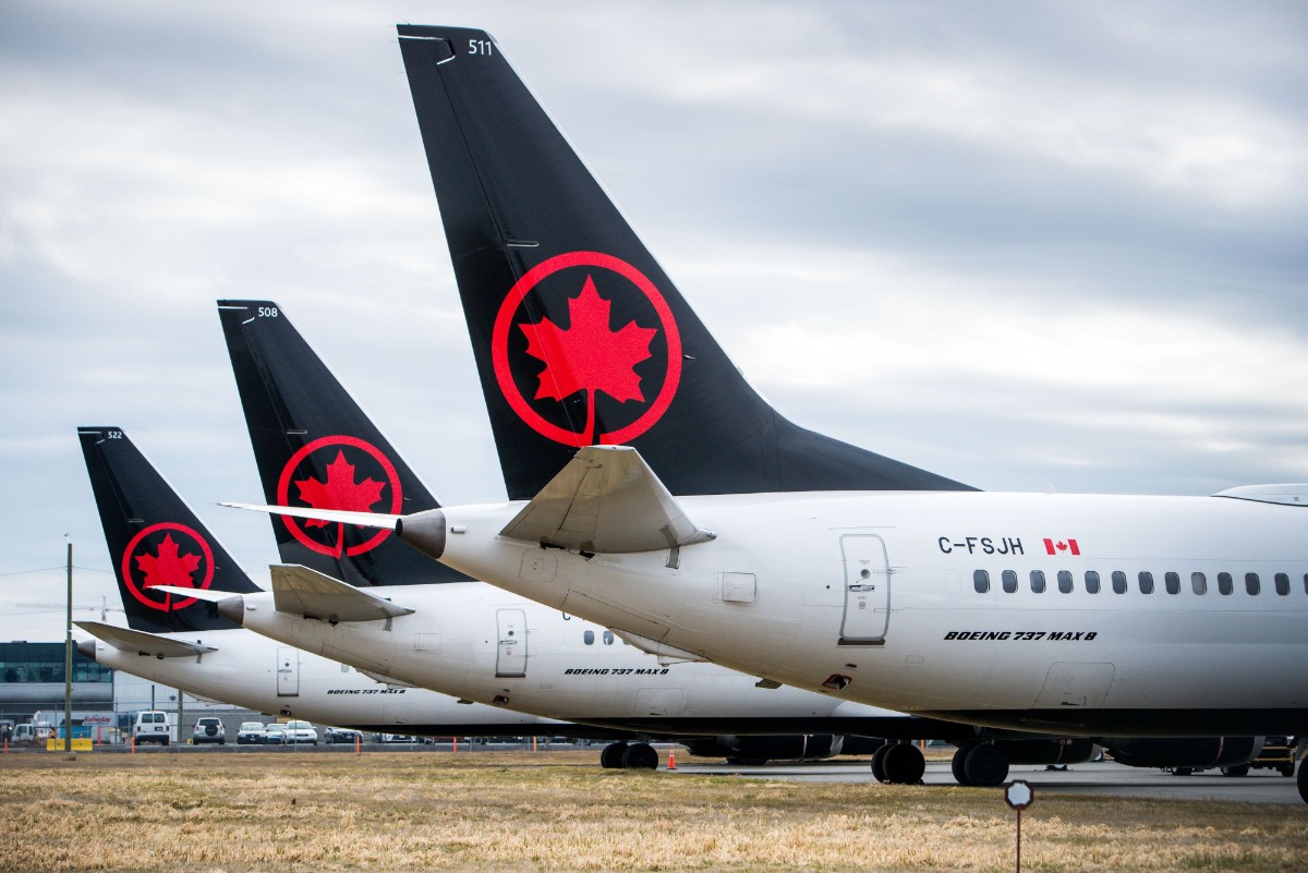 colas de aviones de Air Canada