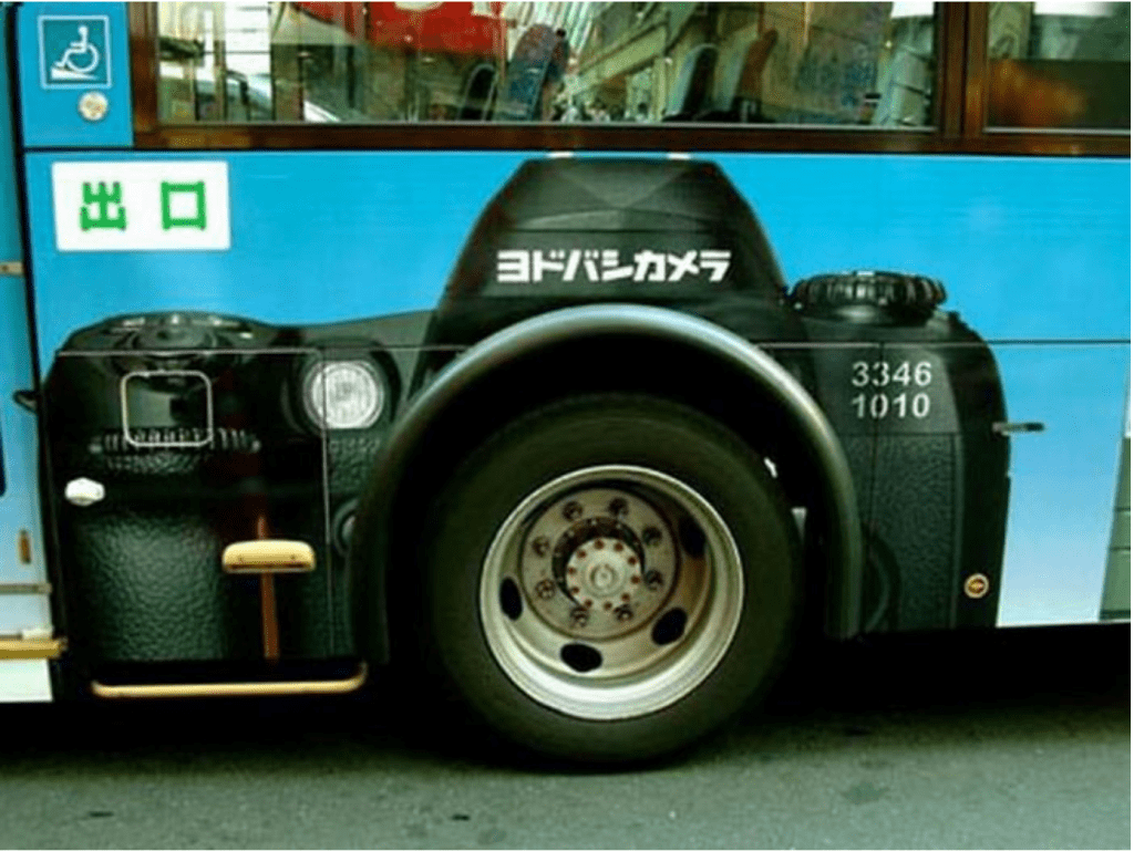cámara en un bus