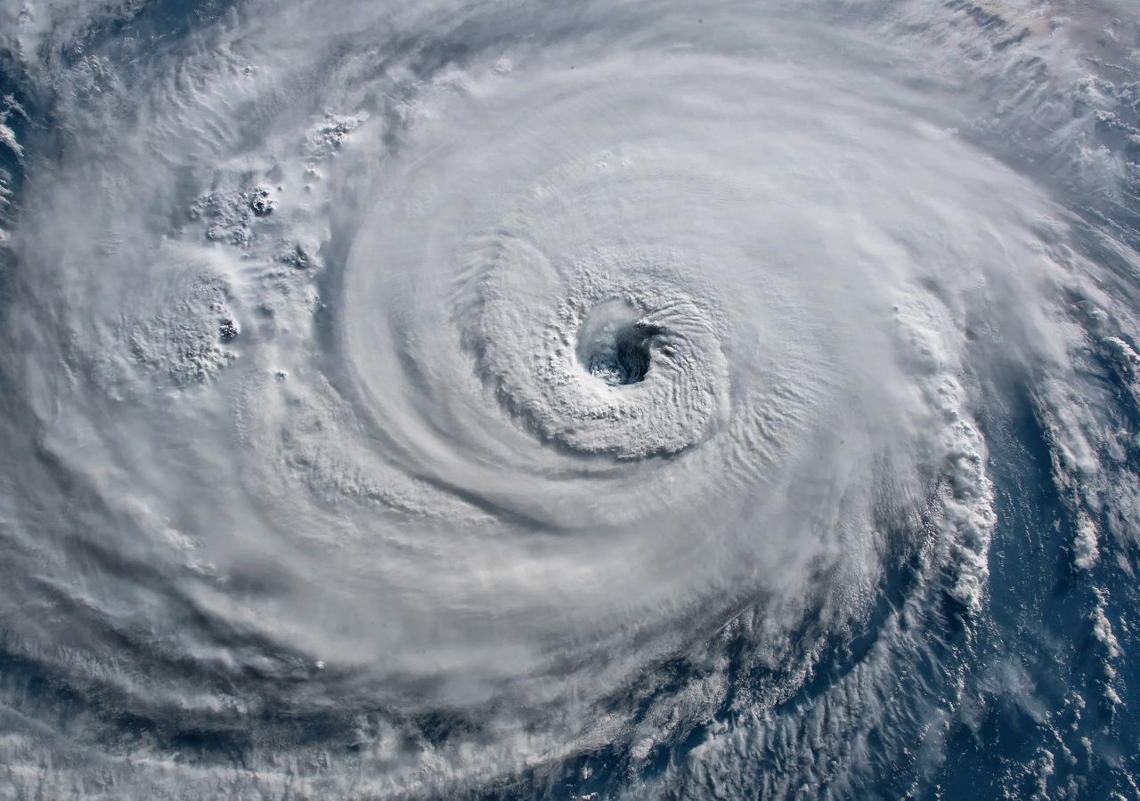 huracán visto desde el espacio