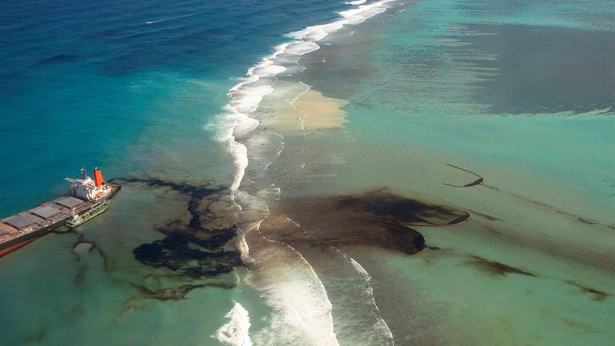 derrame petróleo Isla Mauricio