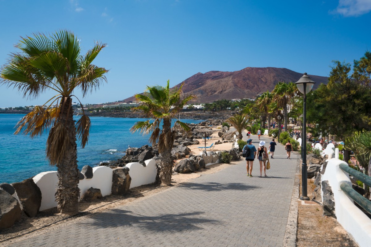 paseo de playa por Islas Canarias, Lanzarote