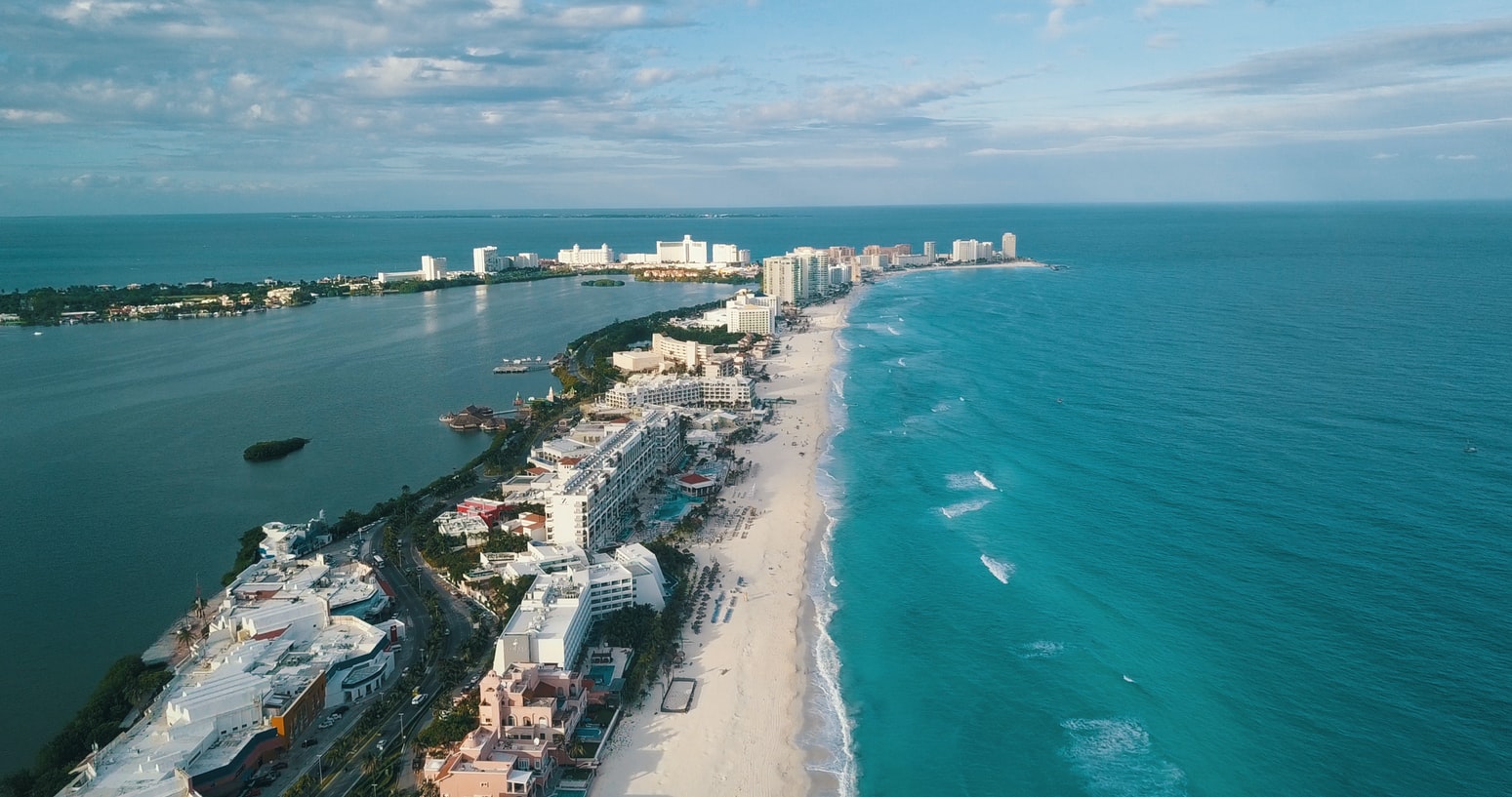 vista aérea de Cancún