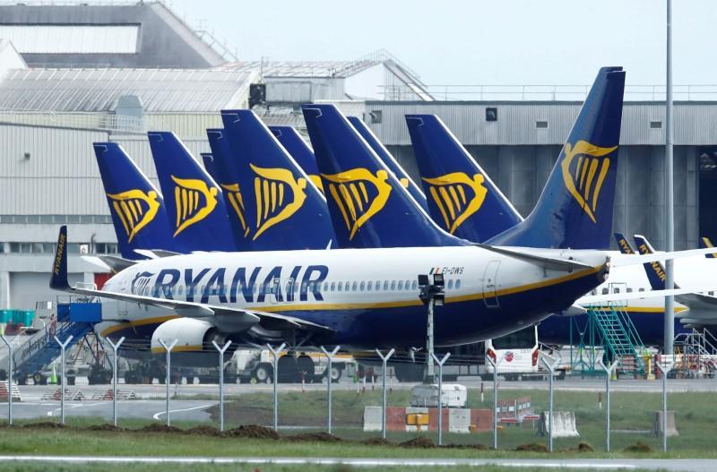 colas de aviones de Ryanair