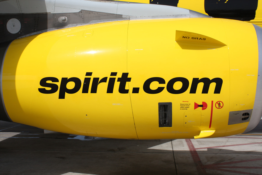 motor de avión de Spirit Airlines