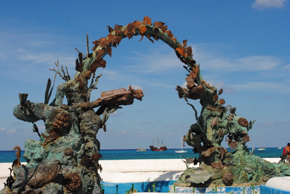 arco en playa de Cozumel, Quintana Roo