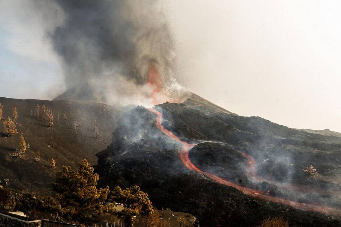 lava del volcán