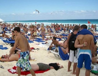 Esperan unos 40 mil springbreakers en Cancún y Riviera Maya en esta temporada