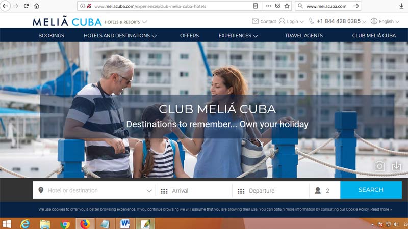Meliá estrena Web en homenaje a los 500 de La Habana 